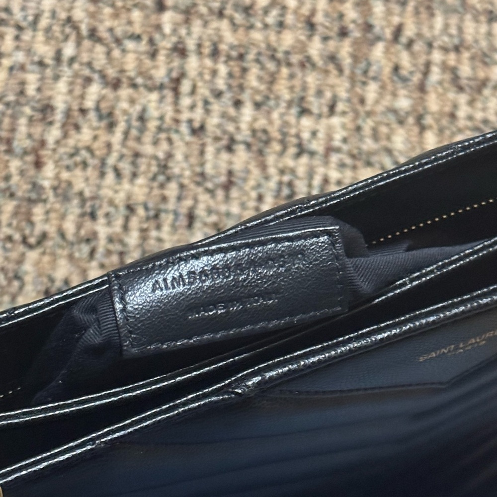 YSL Grain De Poudre Matelasse Chevron Medium Tribeca Shopping Bag Black 🖤 - Picture 13 of 13